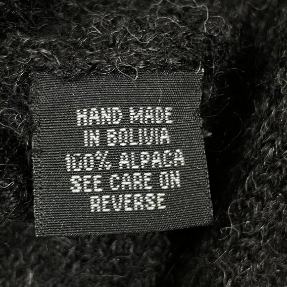 Invisible World Men's Size M Alpaca Zip-Front Mock Neck Cardigan Sweater Gray - Picture 5 of 5